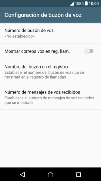 Pulsa Número de buzón de voz. Pulsa Número de buzón de voz.