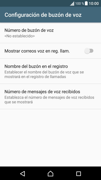 Pulsa Número de buzón de voz. Pulsa Número de buzón de voz.