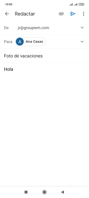 Pulsa el icono de anexos. Pulsa el icono de anexos.