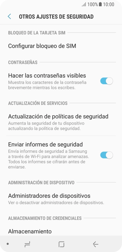Pulsa Configurar bloqueo de SIM. Pulsa Configurar bloqueo de SIM.