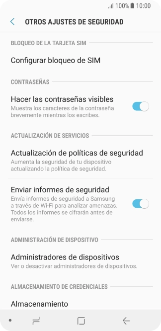 Pulsa Configurar bloqueo de SIM. Pulsa Configurar bloqueo de SIM.