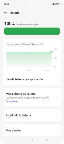 Pulsa Modo ahorro de batería. Pulsa Modo ahorro de batería.