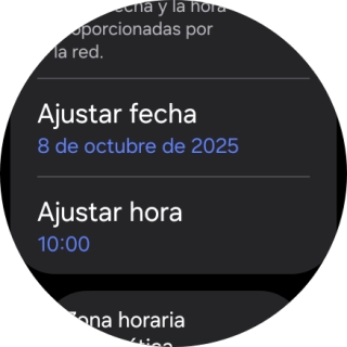 Pulsa Ajustar fecha. Pulsa Ajustar fecha.