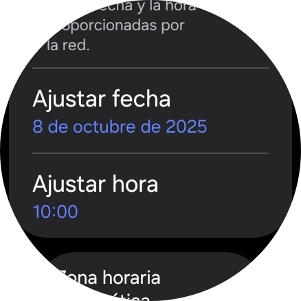 Pulsa Ajustar fecha. Pulsa Ajustar fecha.