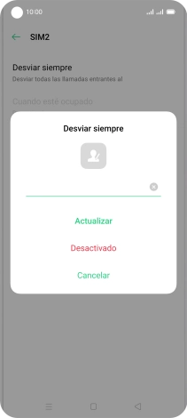 Pulsa Desactivado.