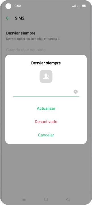 Pulsa Desactivado.