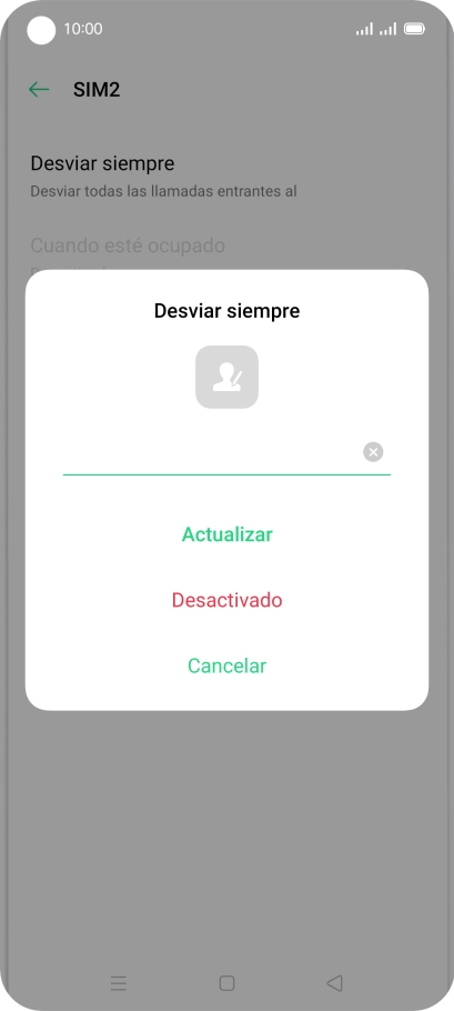 Pulsa Desactivado.