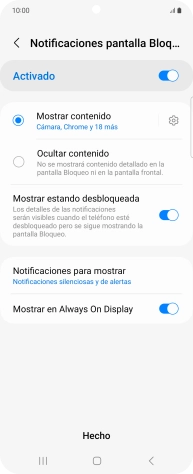 Pulsa los ajustes deseados para activarlos o desactivarlos. Pulsa los ajustes deseados para activarlos o desactivarlos.