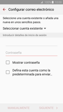 Pulsa Contraseña e introduce la contraseña de tu cuenta de correo electrónico. Pulsa Contraseña e introduce la contraseña de tu cuenta de correo electrónico.