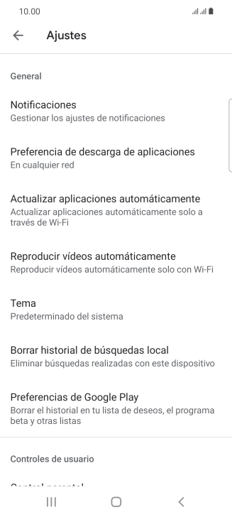 Pulsa Actualizar aplicaciones automáticamente. Pulsa Actualizar aplicaciones automáticamente.
