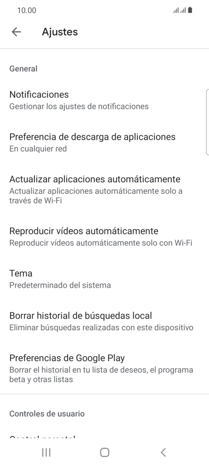 Pulsa Actualizar aplicaciones automáticamente. Pulsa Actualizar aplicaciones automáticamente.