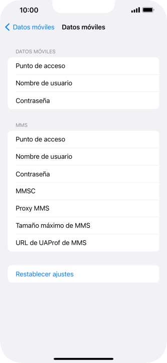 Pulsa Punto de acceso e introduce airtelwap.es.