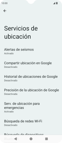 Pulsa Precisión de la ubicación de Google. Pulsa Precisión de la ubicación de Google.