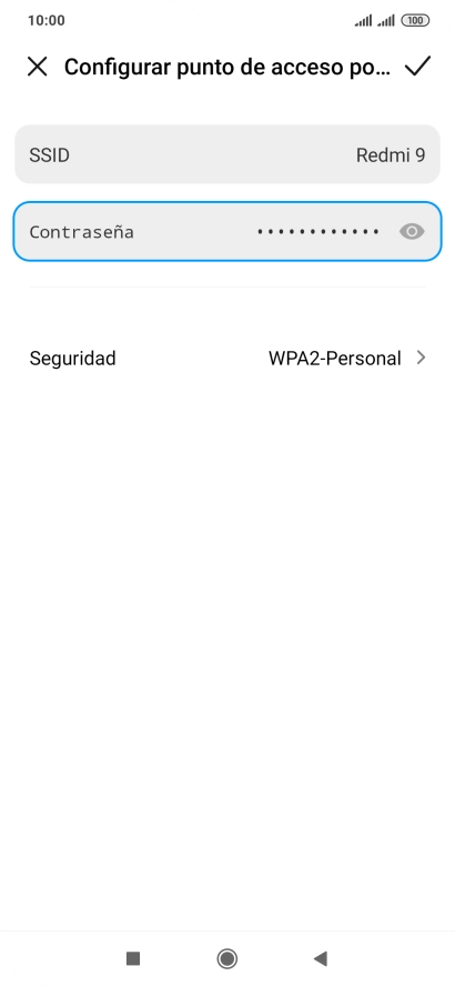 Pulsa SSID e introduce el nombre deseado de la conexión wifi. Pulsa SSID e introduce el nombre deseado de la conexión wifi.