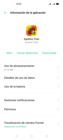 Pulsa Uso de almacenamiento. Pulsa Uso de almacenamiento.