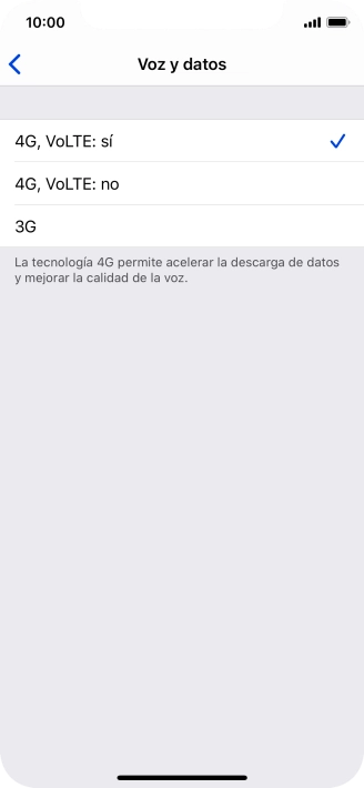 Si deseas utilizar una red 4G para hacer llamadas de voz y utilizar datos móviles, pulsa 4G, VoLTE: sí. Si deseas utilizar una red 4G para hacer llamadas de voz y utilizar datos móviles, pulsa 4G, VoLTE: sí.