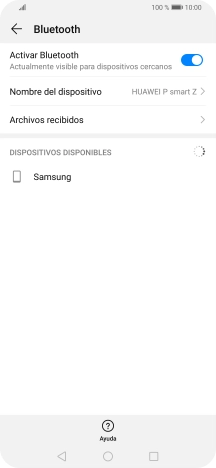 Pulsa el dispositivo Bluetooth deseado y sigue las indicaciones de la pantalla para vincular el dispositivo al teléfono.