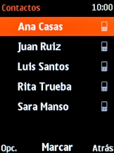 Pulsa la tecla de selección izquierda. Pulsa la tecla de selección izquierda.