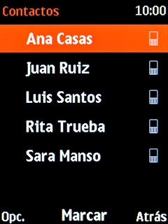 Pulsa la tecla de selección izquierda. Pulsa la tecla de selección izquierda.