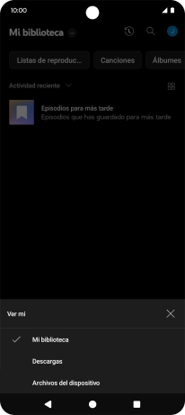 Pulsa una categoría y desplázate al archivo de música deseado. Pulsa una categoría y desplázate al archivo de música deseado.