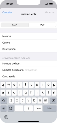 Pulsa Nombre de usuario e introduce el nombre de usuario de tu cuenta de correo electrónico. Pulsa Nombre de usuario e introduce el nombre de usuario de tu cuenta de correo electrónico.