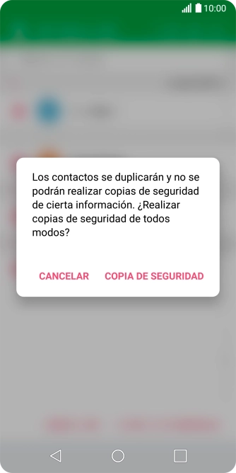 Pulsa COPIA DE SEGURIDAD.