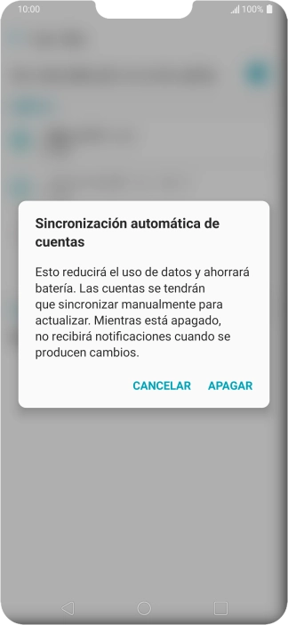 Si desactivas la función, pulsa APAGAR. Si desactivas la función, pulsa APAGAR.