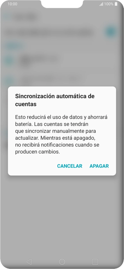 Si desactivas la función, pulsa APAGAR. Si desactivas la función, pulsa APAGAR.