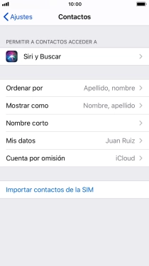 Pulsa Importar contactos de la SIM. Pulsa Importar contactos de la SIM.