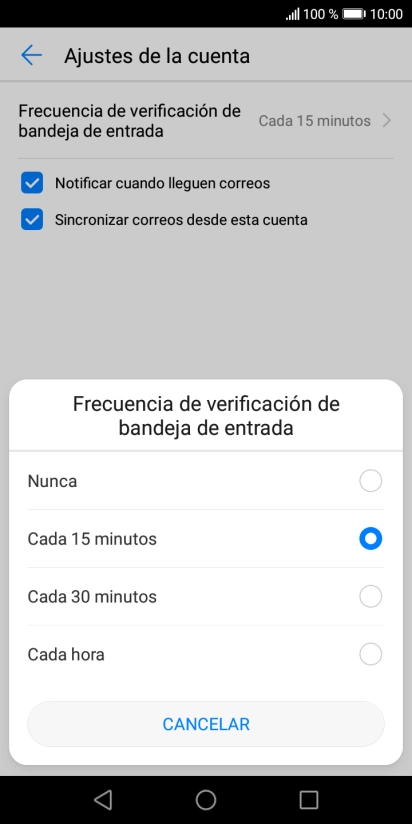 Pulsa el ajuste deseado. Pulsa el ajuste deseado.