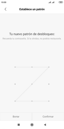 Vuelve a introducir el código de seguridad seleccionado y pulsa Confirmar. Vuelve a introducir el código de seguridad seleccionado y pulsa Confirmar.