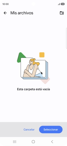 Si deseas crear una nueva carpeta, pulsa el icono de nueva carpeta y sigue las indicaciones de la pantalla para crearla. Si deseas crear una nueva carpeta, pulsa el icono de nueva carpeta y sigue las indicaciones de la pantalla para crearla.