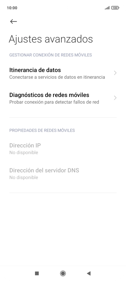 Pulsa Itinerancia de datos. Pulsa Itinerancia de datos.