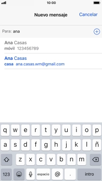 Pulsa el contacto deseado. Pulsa el contacto deseado.