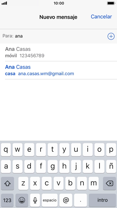 Pulsa el contacto deseado. Pulsa el contacto deseado.