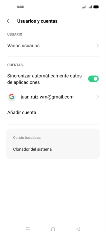 Pulsa la cuenta deseada. Pulsa la cuenta deseada.