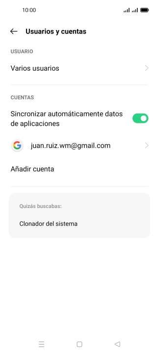 Pulsa la cuenta deseada. Pulsa la cuenta deseada.