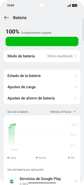 Pulsa Modo de batería. Pulsa Modo de batería.