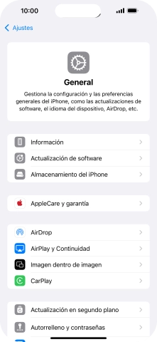 Pulsa Actualización en segundo plano. Pulsa Actualización en segundo plano.