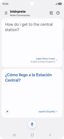 Sigue las indicaciones de la pantalla para seleccionar los ajustes de idioma deseados y utilizar la función. Sigue las indicaciones de la pantalla para seleccionar los ajustes de idioma deseados y utilizar la función.
