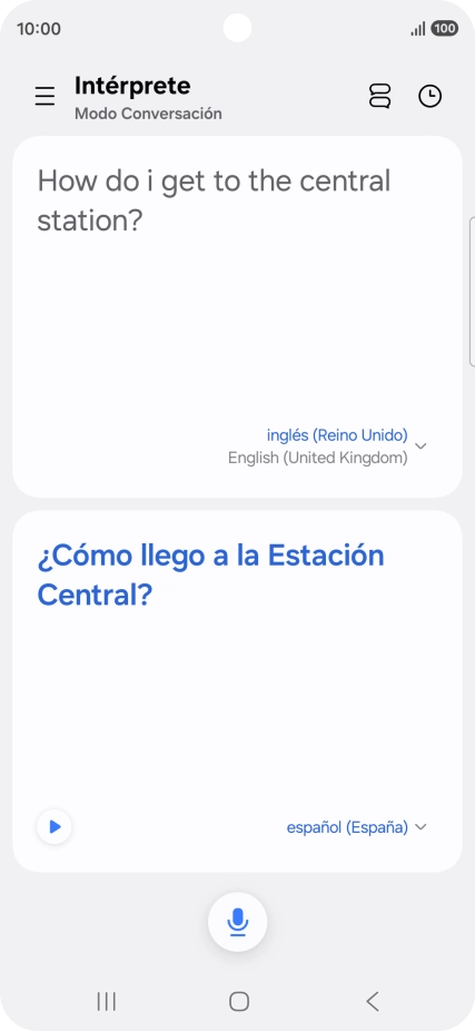 Sigue las indicaciones de la pantalla para seleccionar los ajustes de idioma deseados y utilizar la función. Sigue las indicaciones de la pantalla para seleccionar los ajustes de idioma deseados y utilizar la función.