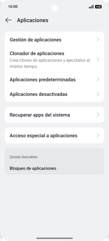 Pulsa Gestión de aplicaciones. Pulsa Gestión de aplicaciones.