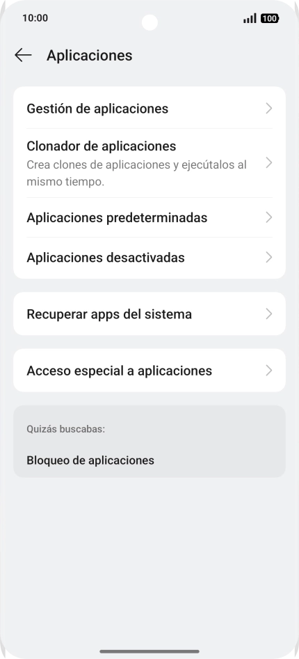 Pulsa Gestión de aplicaciones. Pulsa Gestión de aplicaciones.