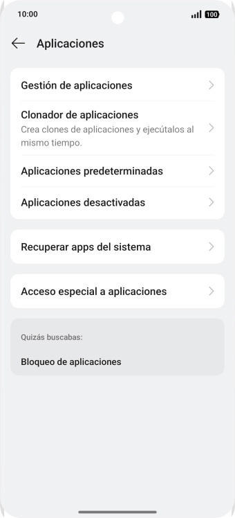 Pulsa Gestión de aplicaciones. Pulsa Gestión de aplicaciones.