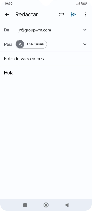 Pulsa el icono de anexos. Pulsa el icono de anexos.