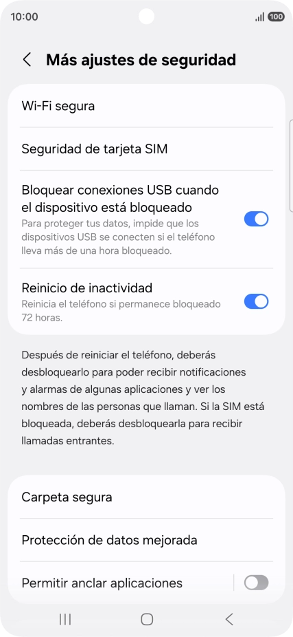 Pulsa Seguridad de tarjeta SIM. Pulsa Seguridad de tarjeta SIM.