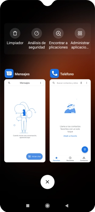 Para cerrar una sola aplicación en ejecución, desliza el dedo hacia la derecha sobre la aplicación deseada. Para cerrar una sola aplicación en ejecución, desliza el dedo hacia la derecha sobre la aplicación deseada.