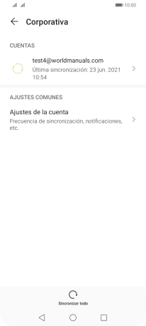 Pulsa la cuenta de correo electrónico deseada. Pulsa la cuenta de correo electrónico deseada.