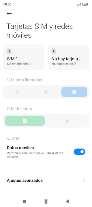 Pulsa Ajustes avanzados. Pulsa Ajustes avanzados.