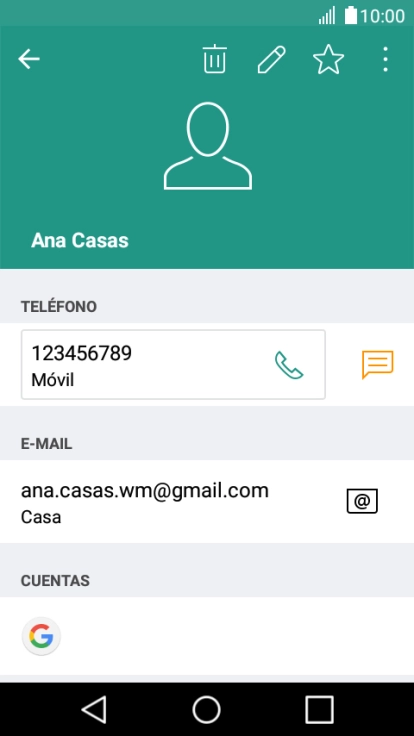 Pulsa el número de teléfono.